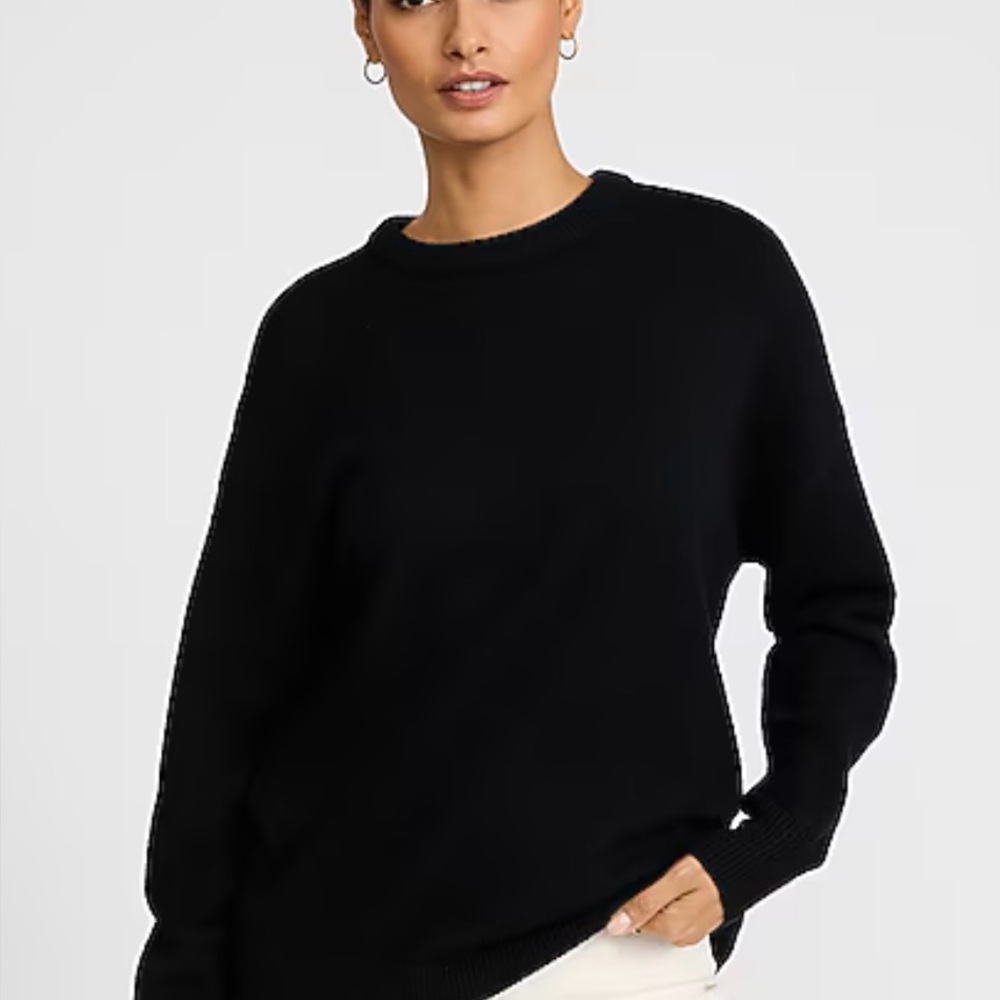 Express Women's Classic Relaxed For Black Crew Neck Sweater. Size X Small